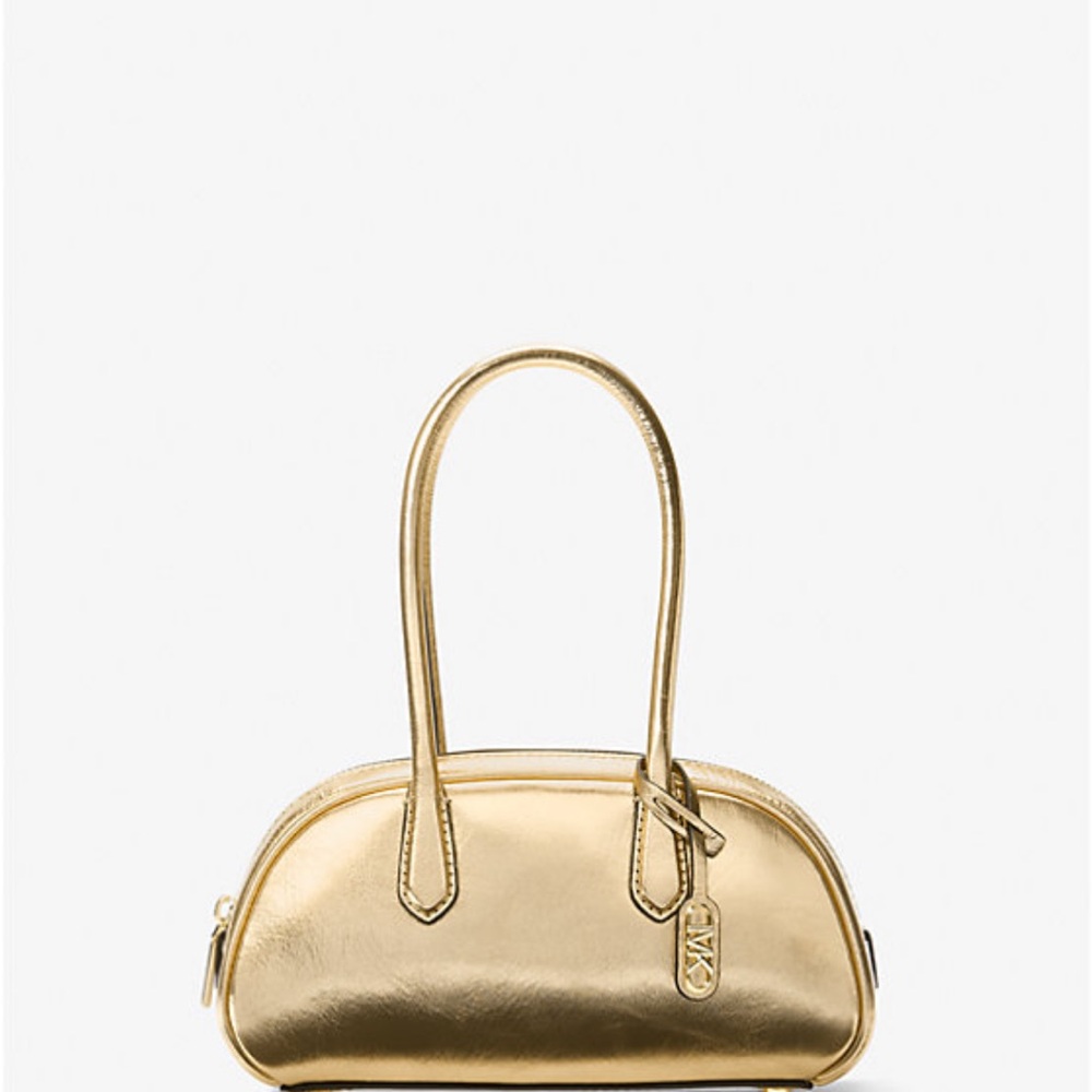 NWT Michael Kors Gold Habdbag